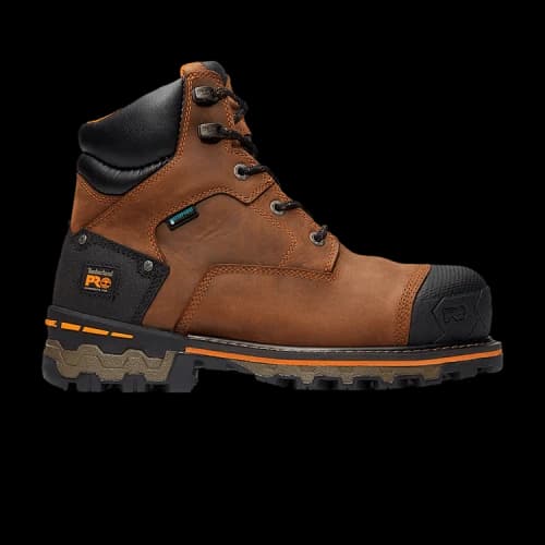 Timberland Boondock 6 Inch Composite Toe Waterproof Work Boot 'Brown Oiled Distressed'