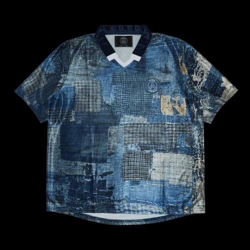 Paris Saint-Germain x EDIFICE Japan Boro Printed Uniform-Like Shirt 'Navy'