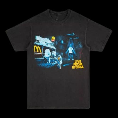 Other Brand Travis Scott Cactus Jack x Mcdonald Unisex Printing Black