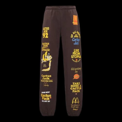 Travis Scott x McDonald's Sticker Bomb Sweatpants 'Brown'