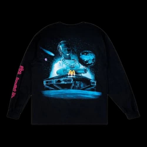 Travis Scott Cactus Jack x Mcdonald Unisex Logo Printing Sweateshirt Black