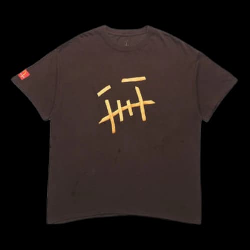 Travis Scott Cactus Jack x Mcdonald s Unisex Fry Printed Round-neck Tee Brown