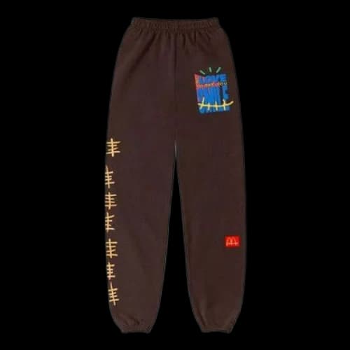 Travis Scott Cactus Jack x McDonalds Smile Sweatpants 'Brown'