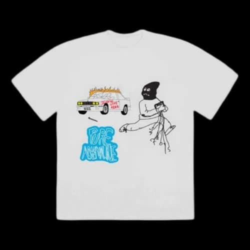 Other Brand Travis Scott Unisex Cactus Jack JACKBOYS Mask On Printed Round-neck Tee White