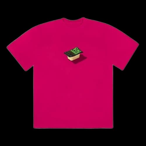 Travis Scott Cactus Jack x McDonald Crossover Minimalistic Printing Pattern Short Sleeve Unisex Pink