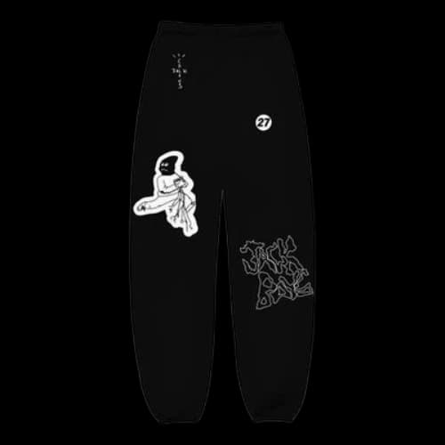 Travis Scott Cactus Jack x JACKBOYS Mask On Sweatpants 'Black'