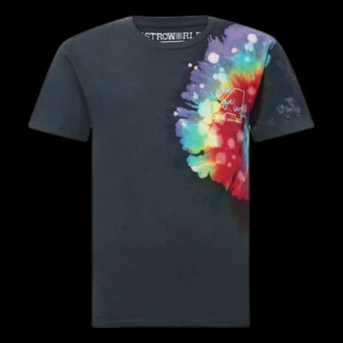 Travis Scott Unisex Cactus Jack Bandhnu Printing Tee Blue