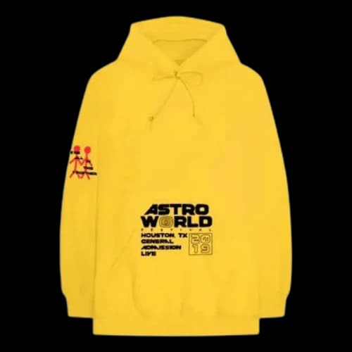 Travis Scott Cactus Jack Astroworld Festival 2019 Official Souvenir Hoodie 'Gold'