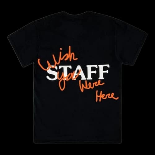 Travis Scott Unisex Cactus Jack Astroworld Staff Round-neck Printing Black