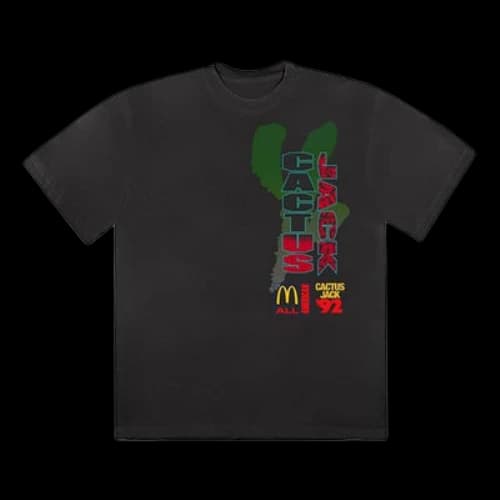 Travis Scott x McDonald's All American '92 T-shirt 'Washed Black'