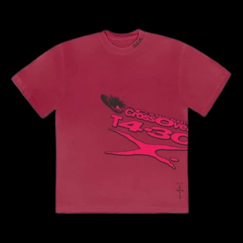 Travis Scott Unisex Cactus Jack CROSSOVER Series Printing Red