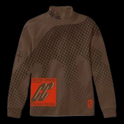 Travis Scott Unisex Cactus Jack CROSSOVER Sweatshirt Brown