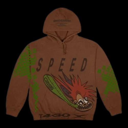 Travis Scott Cactus Jack CROSSOVER Series Side Printing Alphabet Unisex Brown