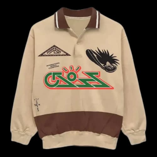Travis Scott Cactus Jack Cross Rugby Sweater 'Tan Brown'