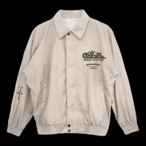 Travis Scott Unisex Cactus Jack CROSSOVER Logo Jacket White