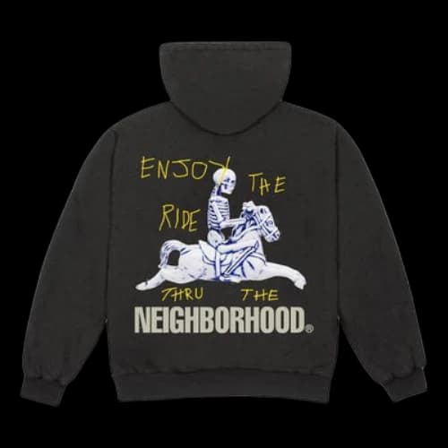 Travis Scott Cactus Jack x NEIGHBORHOOD Crossover Cartoon Printing Unisex Black