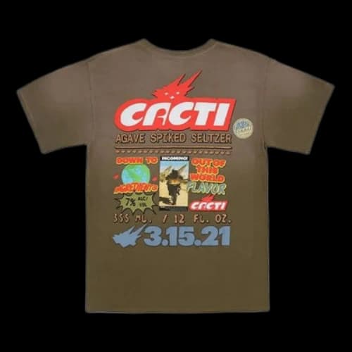 Travis Scott Unisex Cactus Jack CACTI Series Printing Brown
