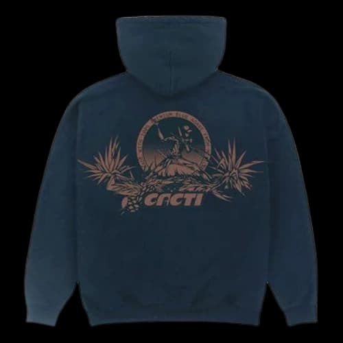 Travis Scott Cactus Jack CACTI Series Alphabet Printing hooded Long Sleeves Unisex Blue