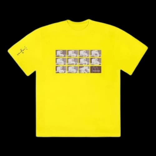 Travis Scott Cactus Jack x McDonald Crossover Pattern Short Sleeve Unisex Yellow