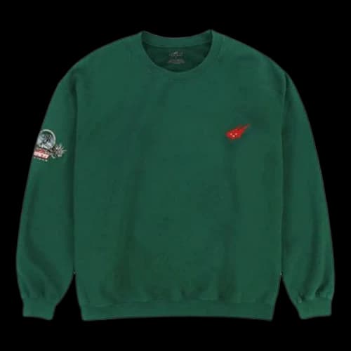 Travis Scott Unisex Cactus Jack CACTI Printed Round-neck Sweatshirt Green