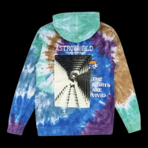 Travis Scott Cactus Jack Astro World Series Tie Dye Printing Unisex Blue