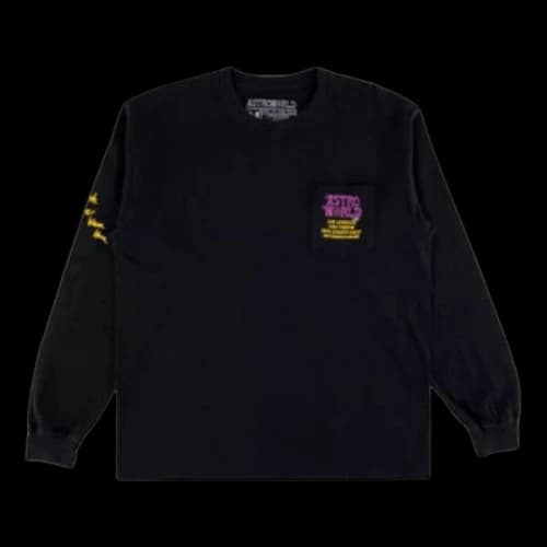 Travis Scott Unisex Cactus Jack Astro World Logo Round-neck Swea Black