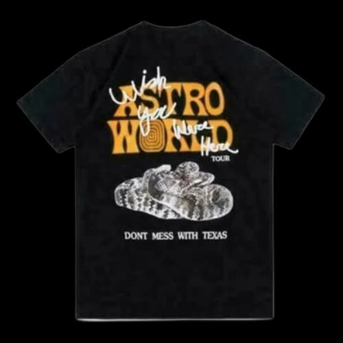 Travis Scott Unisex Cactus Jack Astro World Printing Black