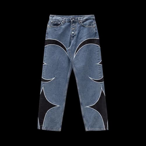 Thug Club Leather Washing Jeans 'Blue/Black'