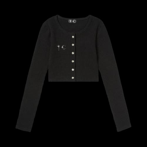 Thug Club Cardigan Top 'Black'