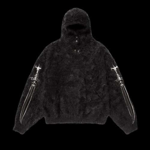 Thug Club Pack Fur Sword Hoodie 'Black'