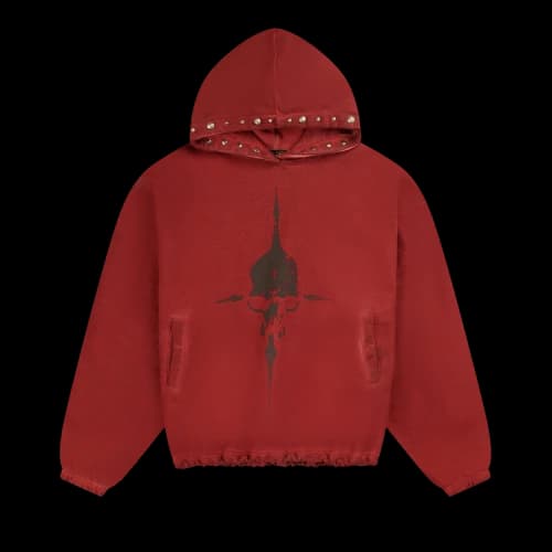 Thug Club Peace Stud Hoodie 'Red'