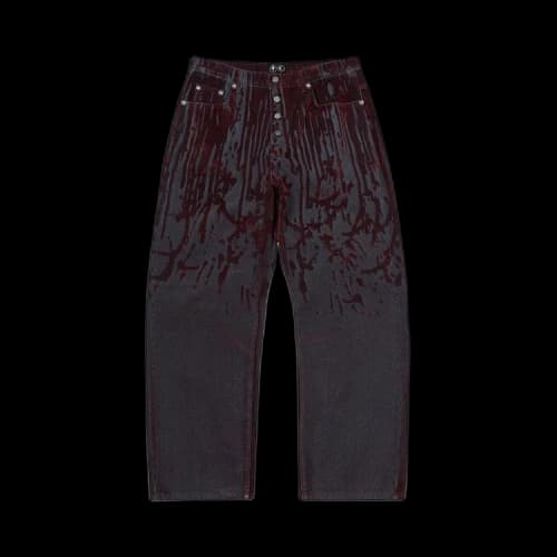 Thug Club Blood Lazered Denim Pants 'Red'
