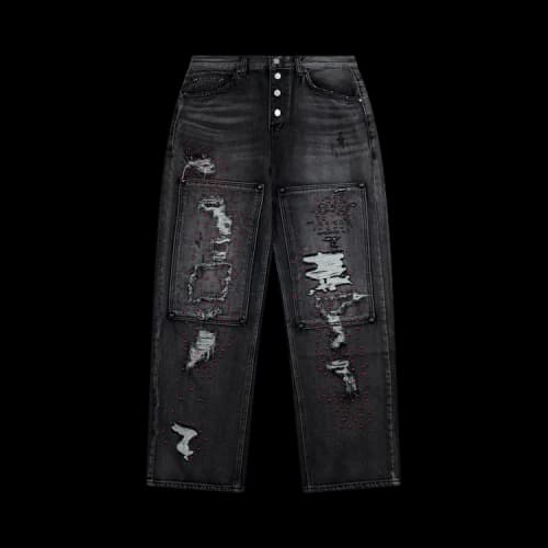 Thug Club Vintage Double Knee Pants 'Black'