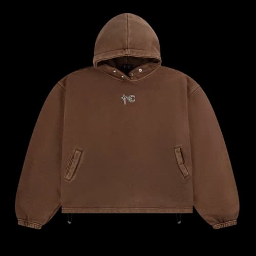 Thug Club Devil Peace Patch Hoodie 'Brown'