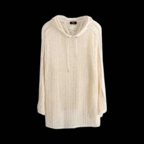 Thug Club Line Mesh Knit Hoodie 'White'