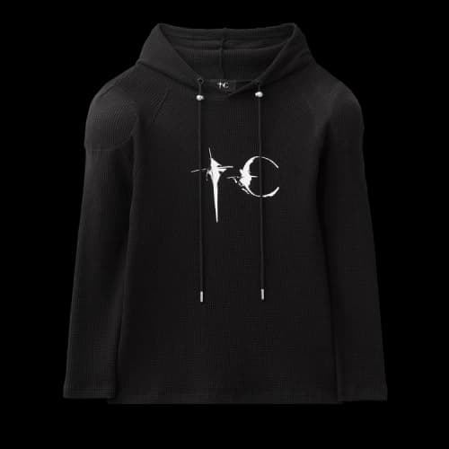 Thug Club Bulk Shoulder Waffle Hoodie 'Black'