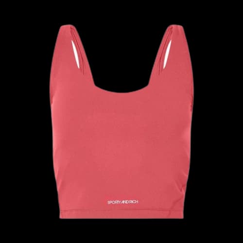 Sporty & Rich Compression Cropped Tank Top 'Hibiscus'