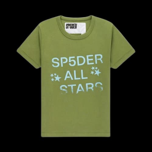 Sp5der All Star Baby Tee 'Olive'