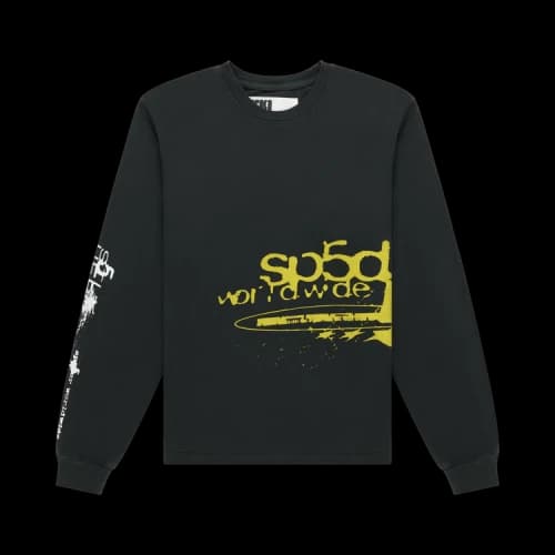 Sp5der Black Chop Long-Sleeve Tee 'Black'
