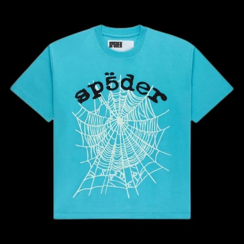 Sp5der OG Web V2 Tee 'Cyan'