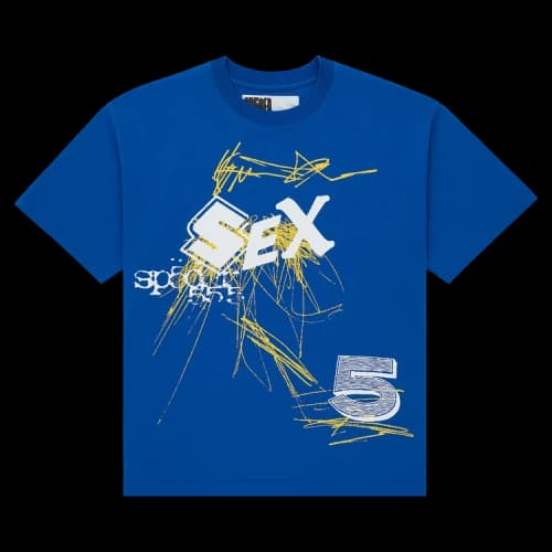 Sp5der Scribble Tee 'Blue'