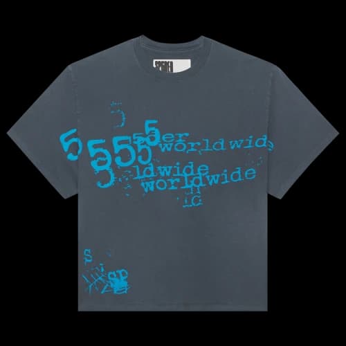 Sp5der Worldwide Stutter Tee 'Slate Grey'