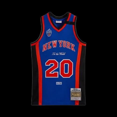 Kith And Mitchell & Ness For The New York Knicks Allan Houston Jersey 'Knicks Blue/Knicks Orange'