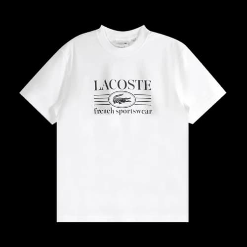 Lacoste Classic Fit Print Cotton Jersey T-Shirt 'White'