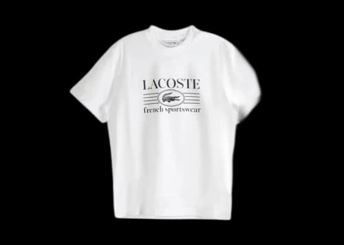 Lacoste Classic Fit Print Cotton Jersey T-shirt White