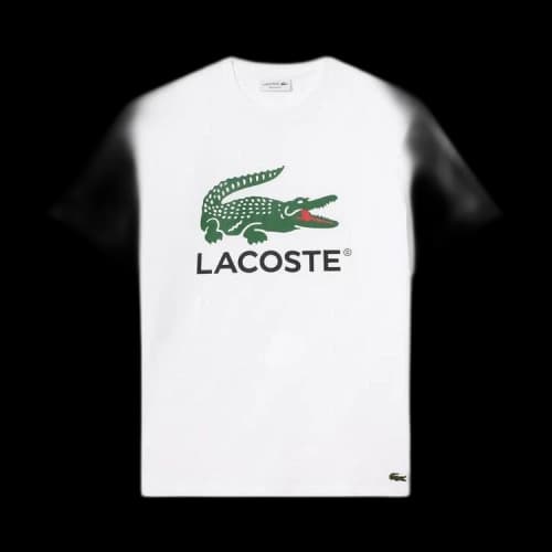 Lacoste Signature Print Cotton T-shirt White