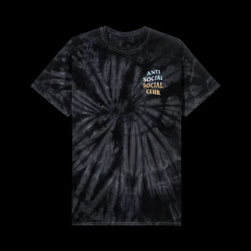 Anti Social Social Club Thermal Internal Tie Dye Tee 'Black'