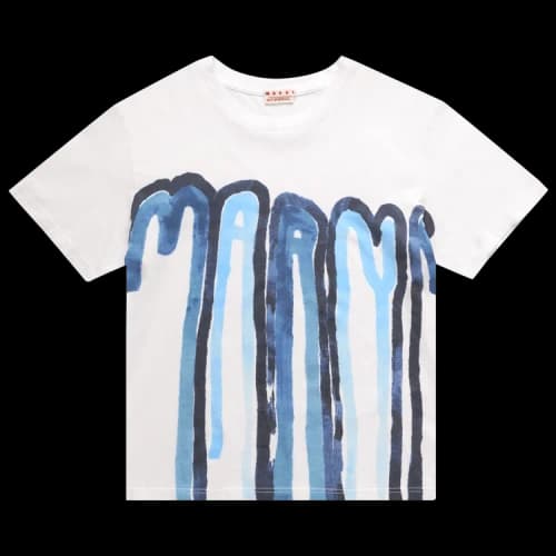 Marni Drip Logo Tee 'Bluette'