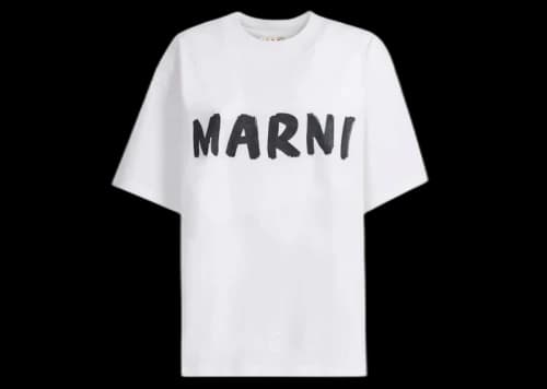 Marni Oversized Logo T-Shirts White