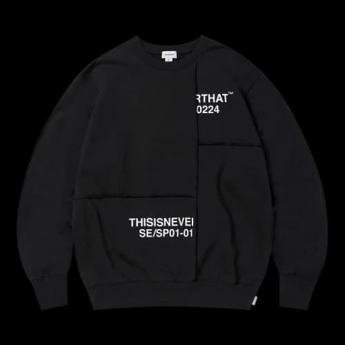 thisisneverthat CP-Paneled Crewneck 'Black'